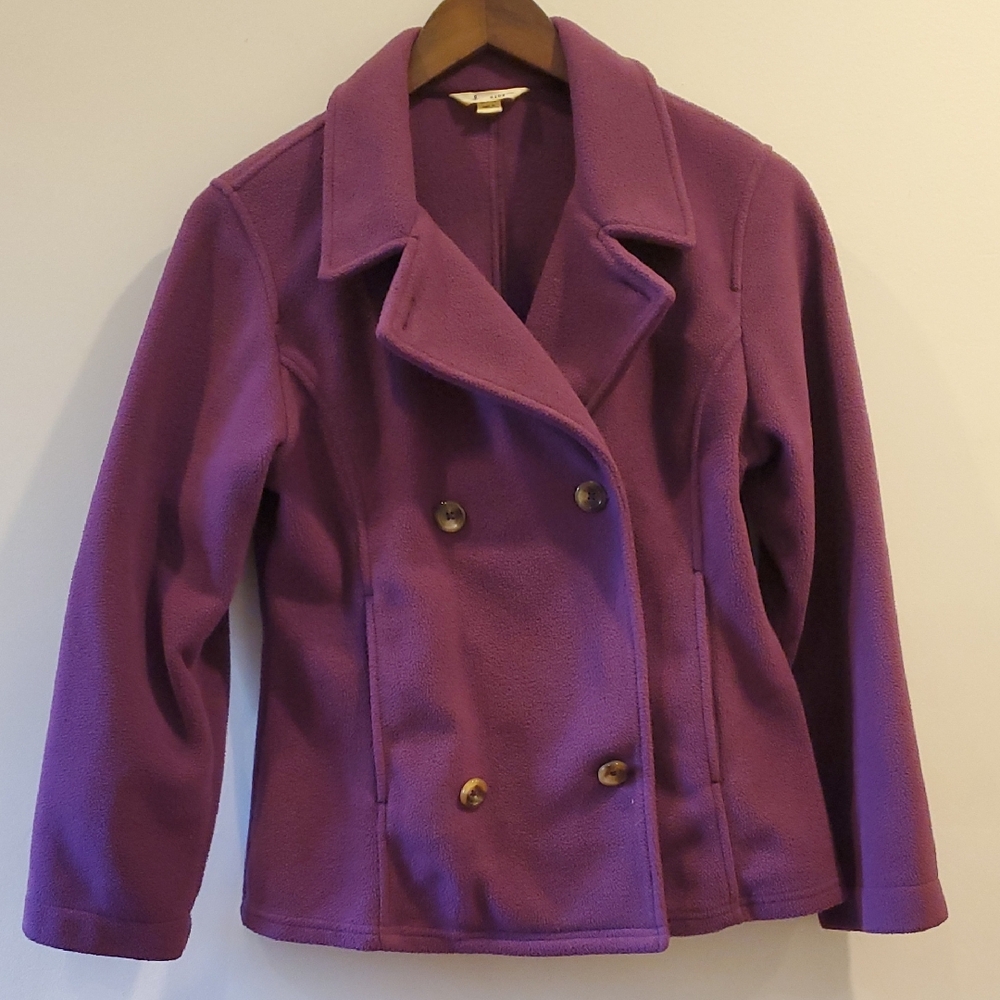Girls Fleece Pea Coat - Lands End Kids